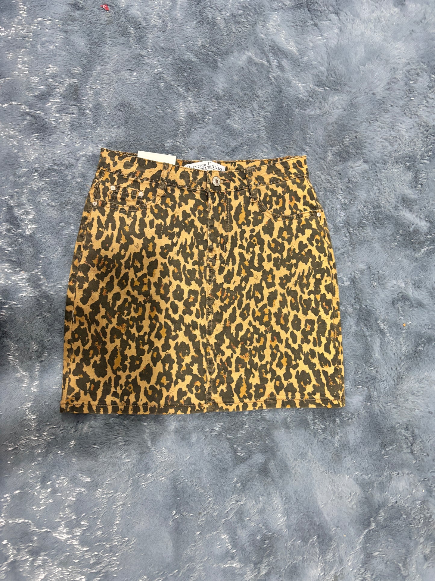 Falda con estampado de leopardo