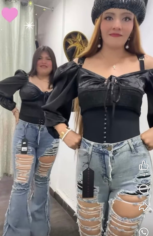 Pantalón Roto Acampanado