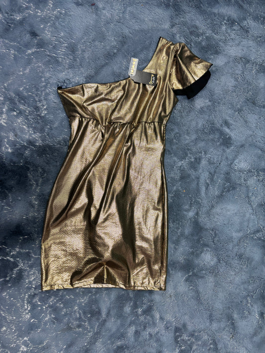 Vestido Dorado con faja interna
