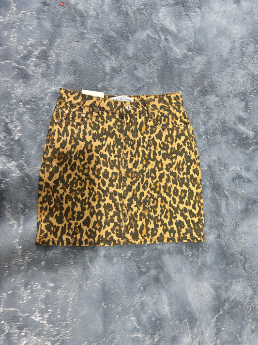 Falda con estampado de leopardo